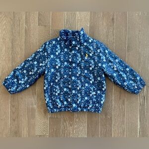 Polo Ralph Lauren Blue Floral Fleece Lined Jacket
